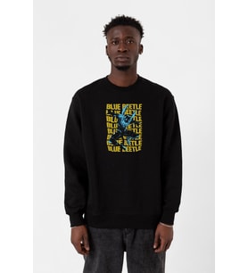Blue Beetle Lettern Siyah Erkek 2ip Sweatshirt