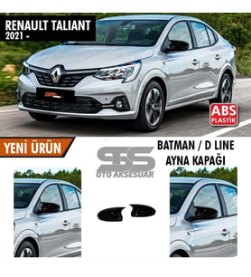 Renault Taliant Batman Yarasa Ayna Kapağı Piano Black