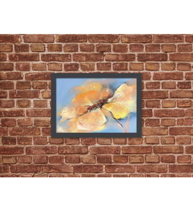 Ahşap Kendinden Çerçeveli Tablo - Begonya Çiçeği Boyama Tablo, Standart - 20x28cm (Çok Renkli)