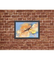 Ahşap Kendinden Çerçeveli Tablo - Begonya Çiçeği Boyama Tablo, Standart - 20x28cm (Çok Renkli)