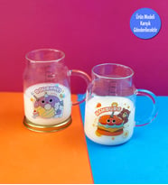 Kawaii Tasarımlı Cam Kupa