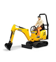 Bruder JCB Mikro Ekskavatör 8010 CTS ve İnşaat İşçisi BR62002