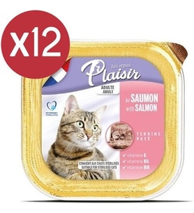 Plaisir Pate Somonlu Kedi Konservesi 12X100 gr
