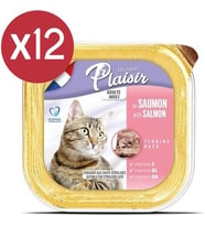 Plaisir Pate Somonlu Kedi Konservesi 12X100 gr