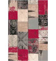 Eliana Home Baskılı, Yıkanabilir Kaymaz Taban Salon Halısı LNA0464 100x150 cm (Kırmızı)