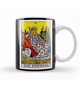 The Empress Rider Waite Tarot Card 01 Kupa Bardak Porselen