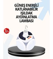 Northcity Katlanabilir 5 Kanatlı Solar LED Bahçe ve Kamp Lambası - Güneş Enerjili, USB Şarjlı, IP65 Su Geçirmez