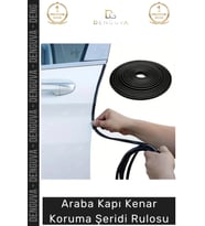 #FitilŞerit Otomobil Kapı Kenar Metal Klipsli Kauçuk Esnek Darbe Çizilme Koruma Fitil Şeridi Rulosu