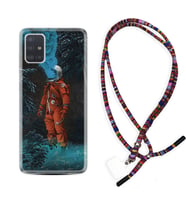 Samsung a71 A72 A73 A7 A9 2018 C7 C9 Kılıf Boyun Asklı Rasta Silikon Astronot Smoke 1769