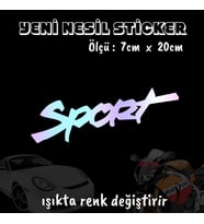 spor araba ön arka cam uyumlu 2adet oto sticker - ışıkta renk değiştiren hologram sticker yapıştırma