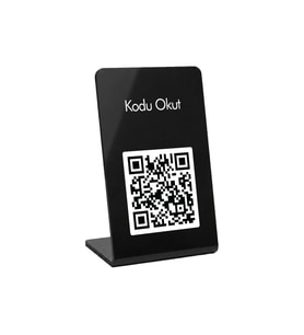 MEO 3'lü Paket - Kodu Okut Standı - QR Kodlu Masaüstü Pleksi Stand