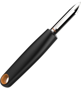 Fiskars Sabit Bıçaklı Soyucu, Uzunluk: 18 Cm, Çelik/Plastik, Fonksiyonel Şekil, Siyah/Turuncu, 10144 (Çok Renkli)