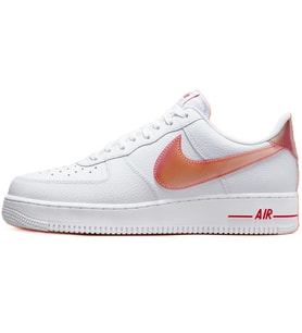 Nike Air Force 1 '07 Jumbo Swoosh Leather Hakiki Deri Erkek Spor Ayakkabı Beyaz Turuncu