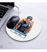 Kişiye Özel Hediye Karikatürlü En Başarılı Erkek Bisikletçi Mousepad