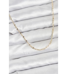 CM 14K Gold Renk Pirinç Gemi Zinciri Model Kadın Kolye 5886
