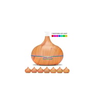 Aroma Difüzörü Buhar Ultrasonik 7 Renk Led Işıklı Aromatik Odakokusu Hava Nemlendirici 550 ml
