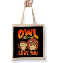 Cute Owl Always Love You Adorable Owl Pun Bez Çanta Uzun Saplı