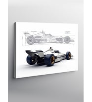 Kanvas Tablo Teknik F1 Araba Çizimi
