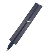 Angel Çanta Aksesuar 40 cm Derili Fermuar Lacivert Renk Light Gold Metalli