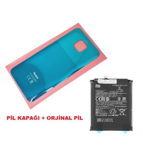 Xiaomi Redmi NOTE 9S Arka Kapak Batarya Kapağı + PİL (CAM) YEŞİL