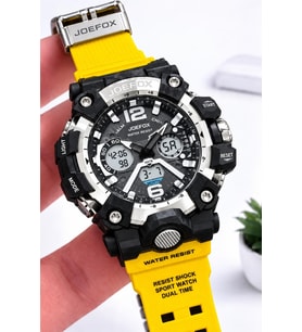 Joefox Digital Ve Analog 2 Yıl Garantili Kronmetre+Takvim+Alarm+Aydınlatma Erkek Kol Saati JOE.Y5