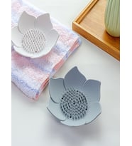 Lotus desenli slikon sabunluk