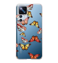 PrintiFy Xiaomi Mi 12T Pro ile Uyumlu 1mm Slim Fit Water Color 2 Baskılı Şeffaf  Kılıf