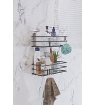 2'li Yapışkanlı Banyo Rafı - Montajsız Banyo Organizer