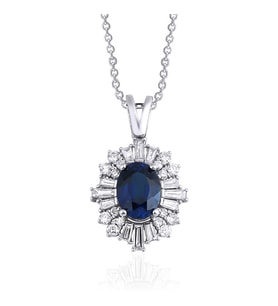 2.20 Karat Safir Pırlanta Kolye