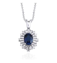 2.20 Karat Safir Pırlanta Kolye