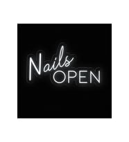 Nails OPEN Yazılı Neon Tabela