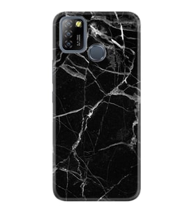 INFINIX Smart 4 5 6 Zero 8 S5 Pro Kılıf Desemli Silikon Fragile Black Mermer 1378