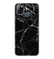 INFINIX Smart 4 5 6 Zero 8 S5 Pro Kılıf Desemli Silikon Fragile Black Mermer 1378