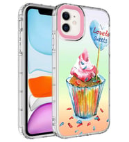Apple iPhone 11 Kılıf Kamera Çıkıntılı Renkli Desenli Silikon NO15
