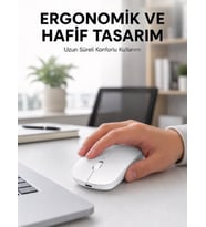 Profesyonel Kablosuz Bluetooth Mouse Çift Modlu Şarjlı Ergonomik Fare