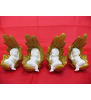 HEDİYELİK › KARIŞIK › QQC 4LÜ KANATTA UYUYAN BEBEK>>5.8X6.5X9 CM.