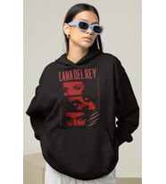 Lana Del Rey Tasarım Baskılı Unisex Oversize Şarkıcı Hoodie