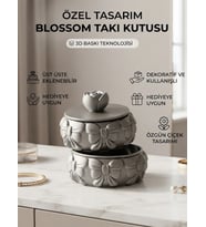 Özel Tasarım Blossom Takı Kutusu ve Dekoratif Fiyonklu Saklama Kabı