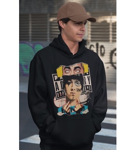 Özel Tasarım Eminem Rapper Baskılı Unisex Oversize Şarkıcı Hoodie