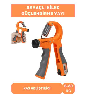 Premium El Kol Bilek Güçlendirici Kas Yapma Egzersiz Aleti Sayaçlı Direnç Yayı 5-60 Kg.