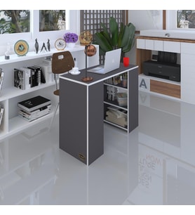Kenzlife bilgisayar çalışma masası venüs gri ofis sekreter laptop