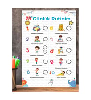 Günlük Rutin Sorumluluk Kazanım Tablosu Erkek 1 Adet Pcv Kaplı