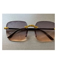 CLOG Çerçevesiz Kadın Gözlüğü, Gradyan Lens Moda Gözlük (Yeşil)