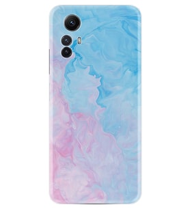 Xiaomi Redmi Note 12S Kılıf Resimli Desenli Baskılı Silikon Pink Blue Abstract 1385