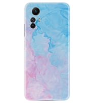Xiaomi Redmi Note 12S Kılıf Resimli Desenli Baskılı Silikon Pink Blue Abstract 1385