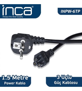 INCA INCA INPW-6TP 0.75mm 1.5 metre Notebook Power Kablosu