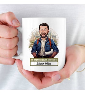 En Başarılı Erkek Çevre Mühendisine hediye Karikatürlü Kupa Bardak