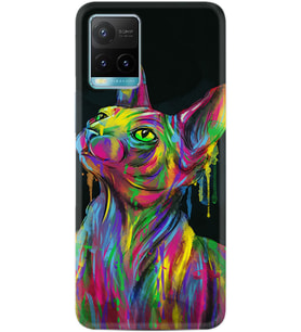 Vivo Y11S Y21S Y20 Y20S Y70 Kılıf Desemli Silikon Color Cat 1754