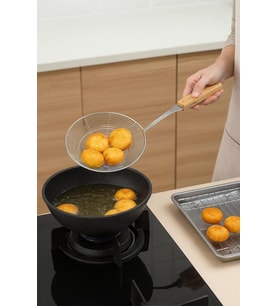 Bambum Ladle - Bambu Saplı Tel Kevgir 20cm