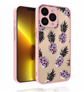 Uyumlu Model Apple iPhone 13 Pro Max Kılıf Desenli Parlak Nora Kapak